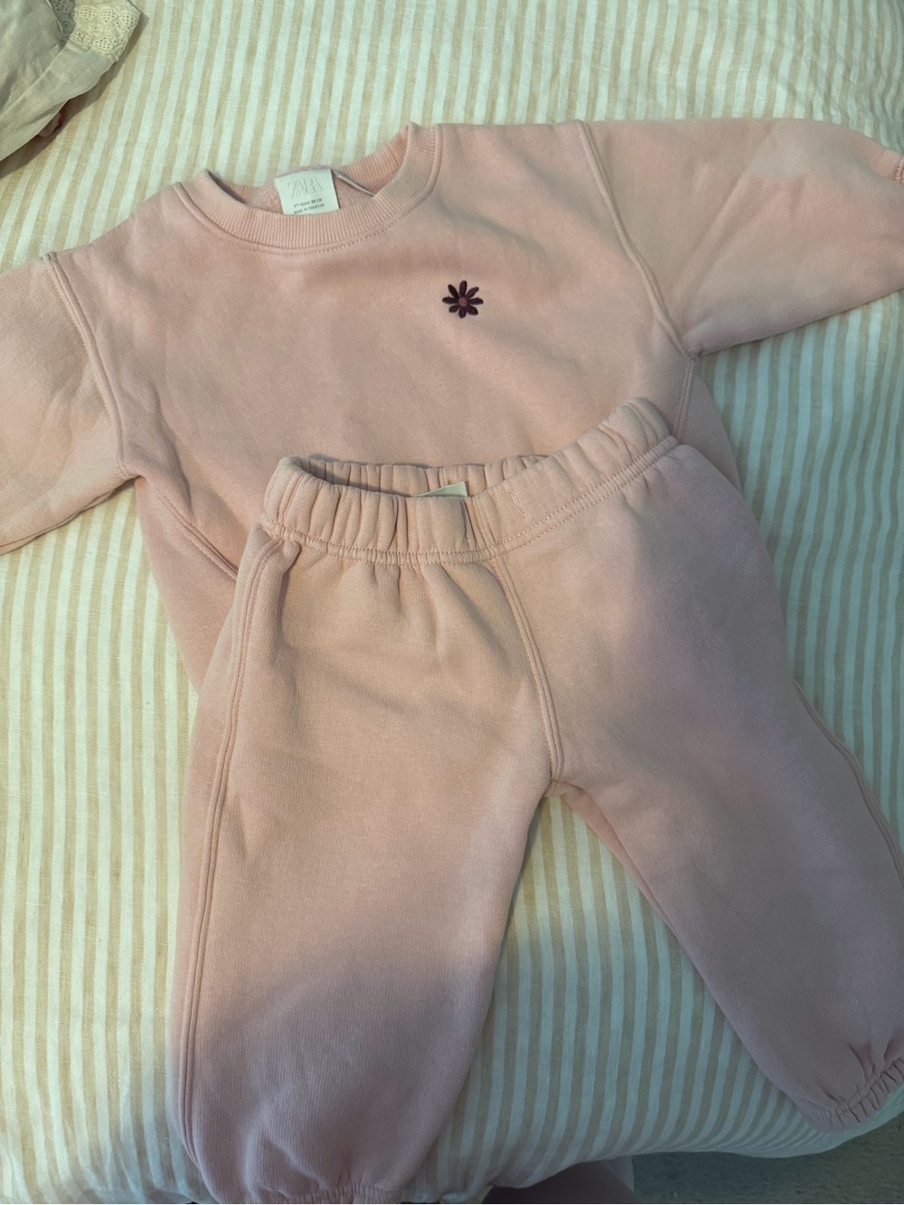 Zara Pink Kids Sweatshirt & Jogger Set